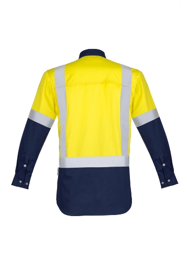 Picture of Syzmik, Mens Hi Vis Spliced Industrial L/S Shirt - Shoulder Taped